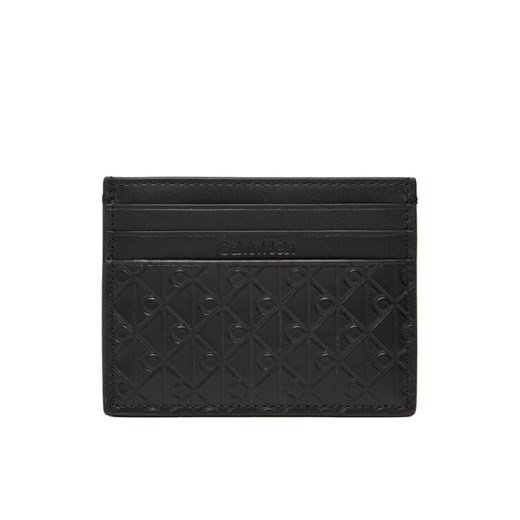 Etui na karty kredytowe Calvin Klein Embossed Emblem Card Case LV04D1128G Czarny ze sklepu eobuwie.pl w kategorii Etui - zdjęcie 186124960