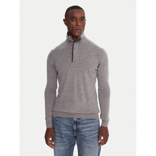KARL LAGERFELD Sweter 655005 554399 Szary Slim Fit ze sklepu MODIVO w kategorii Swetry męskie - zdjęcie 186125104