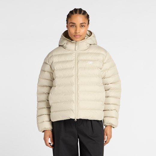 Kurtka zimowa damska New Balance WO53500SHY – beżowa ze sklepu New Balance Poland w kategorii Kurtki damskie - zdjęcie 186126033