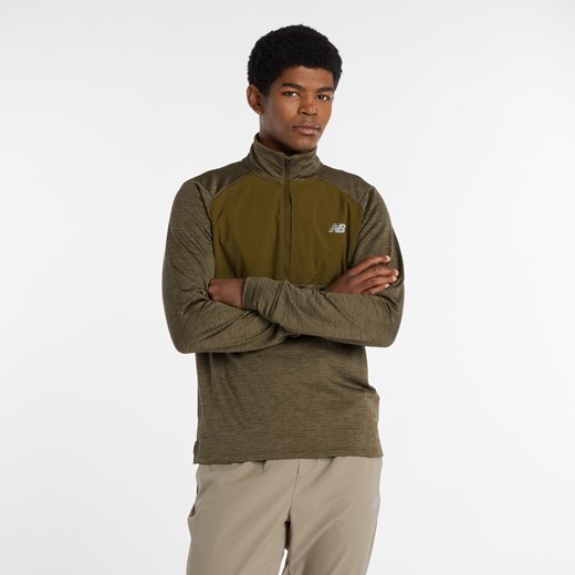 Bluza męska New Balance MT43204WOO – zielona ze sklepu New Balance Poland w kategorii Bluzy męskie - zdjęcie 186126043