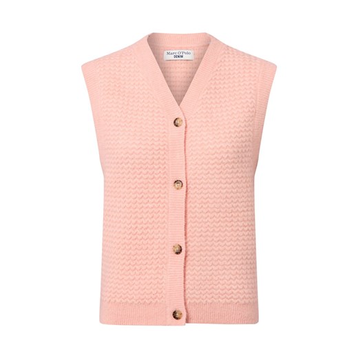 Marc O'Polo Denim Damska kamizelka z dzianiny z wełną dziewiczą i alpaką Kobiety Sztuczne włókno brudny róż marmurkowy ze sklepu vangraaf w kategorii Kamizelki damskie - zdjęcie 186126081