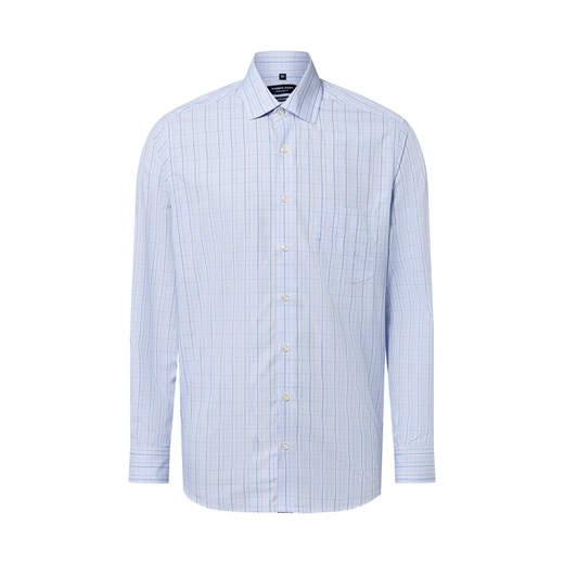Andrew James Koszula męska Mężczyźni Regular Fit Bawełna jasnoniebieski w kratkę ze sklepu vangraaf w kategorii Koszule męskie - zdjęcie 186126084