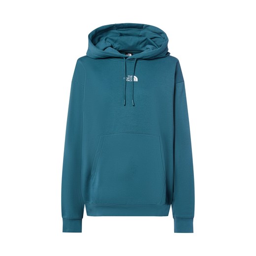 The North Face Damski sweter z kapturem Kobiety Bawełna petrol jednolity ze sklepu vangraaf w kategorii Bluzy damskie - zdjęcie 186126093