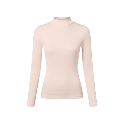 Marie Lund Damska koszulka z długim rękawem Kobiety Bawełna różowy jednolity ze sklepu vangraaf w kategorii Bluzki damskie - zdjęcie 186126103