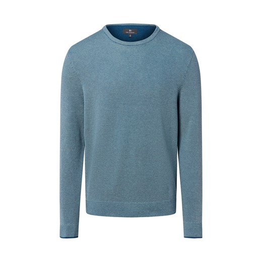 Nils Sundström Męski sweter z dzianiny Mężczyźni drobna dzianina petrol wzorzysty - id: 784390-0008-09940 - marki Nils Sundström - 186126113 Nils Sundström Męski sweter z dzianiny Mężczyźni drobna dzianina petrol wzorzysty ze sklepu vangraaf w kategorii Swetry męskie - zdjęcie 186126113