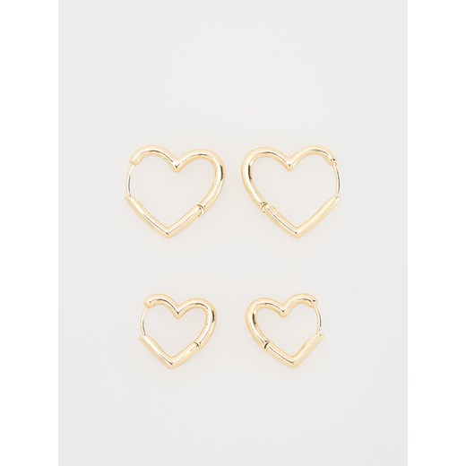 Reserved - Zestaw kolczyków w kształcie serca - złoty ze sklepu Reserved w kategorii Kolczyki - zdjęcie 186126384