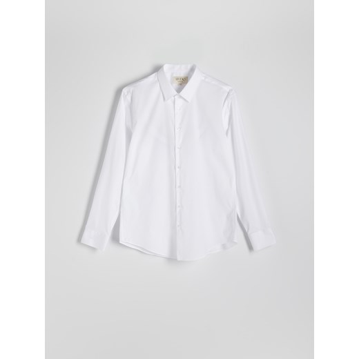 Reserved - Bawełniana koszula slim fit - biały Reserved M okazja Reserved