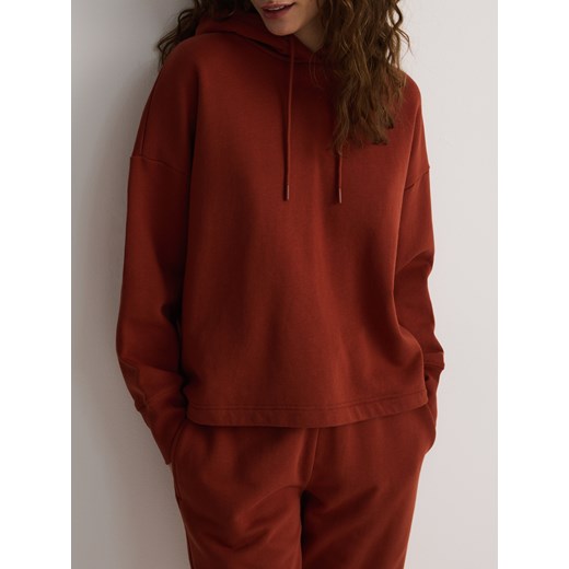 Reserved - Bluza z kapturem - bordowy Reserved M promocja Reserved