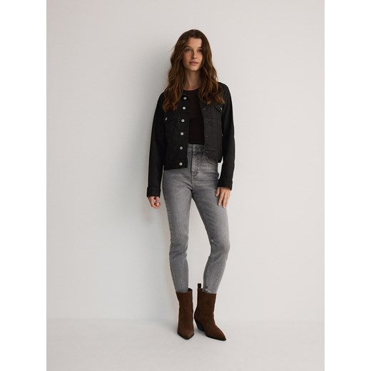 Reserved - Jeansy slim fit z aplikacjami - jasnoszary ze sklepu Reserved w kategorii Jeansy damskie - zdjęcie 186128220