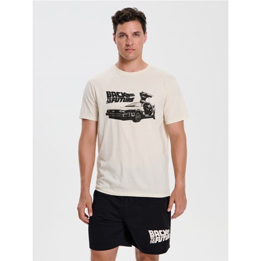 Sinsay - Bawełniana piżama z nadrukiem na plecach Back to the Future - wielobarwny ze sklepu Sinsay w kategorii Piżamy męskie - zdjęcie 186130132