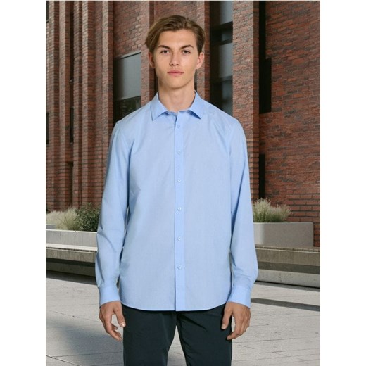 Sinsay - Koszula slim fit - błękitny ze sklepu Sinsay w kategorii Koszule męskie - zdjęcie 186130151