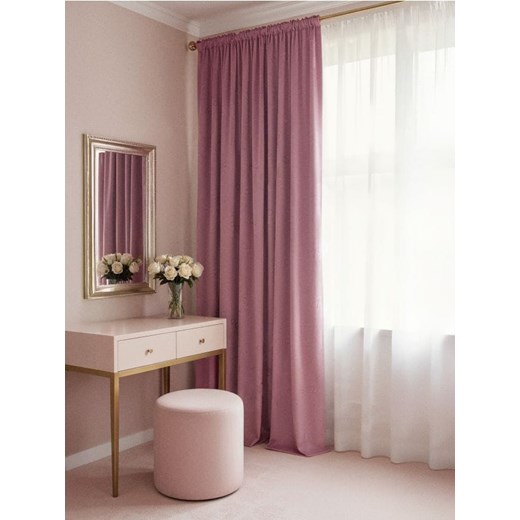 Sinsay - Velvetowa zasłona na taśmie w kokardki - różowy Sinsay One Size Sinsay