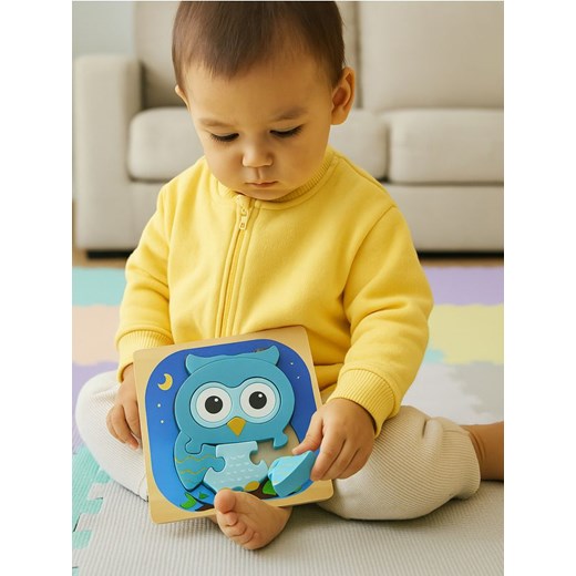 Sinsay - Drewniane puzzle - Sówka - niebieski Sinsay One Size Sinsay