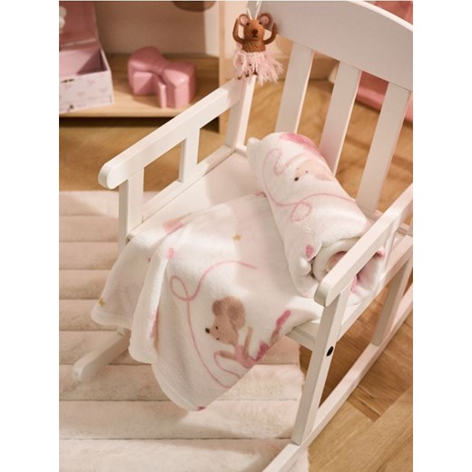 Sinsay - Koc z nadrukiem w myszki - biały - id: 886EC-00X - marki Sinsay - 186130332 Sinsay - Koc z nadrukiem w myszki - biały ze sklepu Sinsay w kategorii Pokój dziecięcy - zdjęcie 186130332