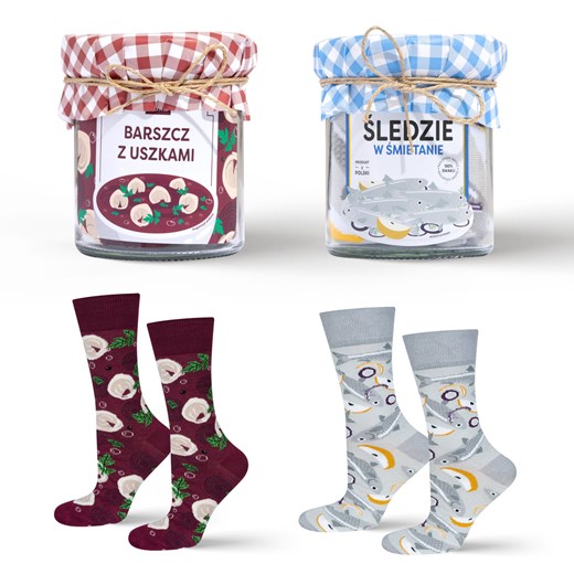 Skarpetki w Słoiku Śledzie i Barszcz 2-pak ze sklepu Sklep SOXO w kategorii Skarpetki damskie - zdjęcie 186130813