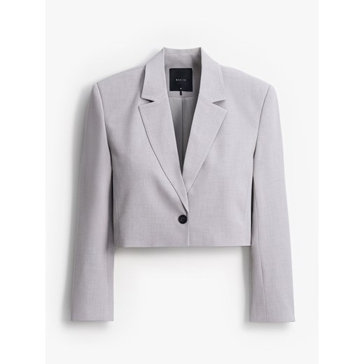 Mohito - Krótka szara marynarka - szary ze sklepu Mohito w kategorii Marynarki damskie - zdjęcie 186131183