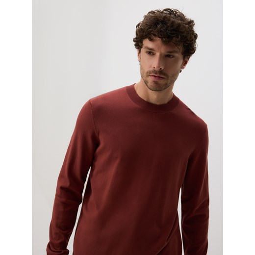 Reserved - Wiskozowy sweter - intenstywna czerwień ze sklepu Reserved w kategorii Swetry męskie - zdjęcie 186131380