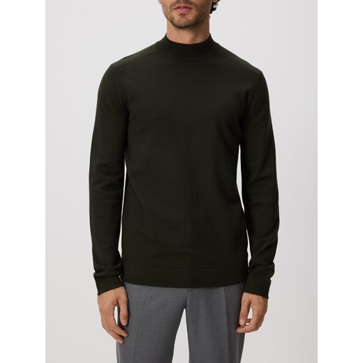 Reserved - Sweter z wiskozą - ciemnozielony Reserved XL Reserved