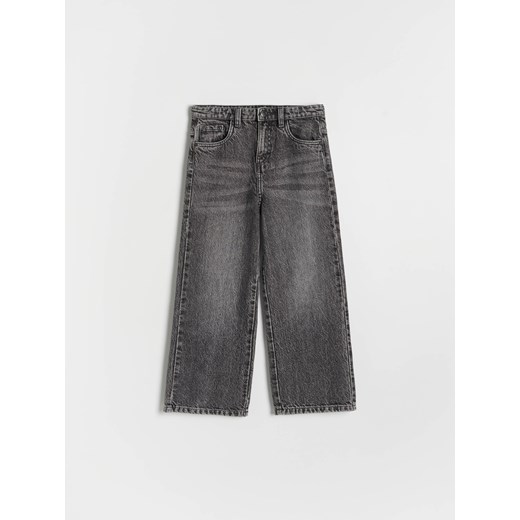 Reserved - Jeansy wide leg - szary ze sklepu Reserved w kategorii Spodnie dziewczęce - zdjęcie 186131800
