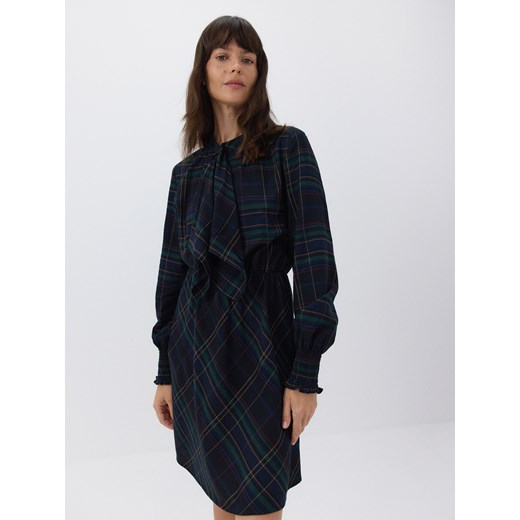 Reserved - Sukienka w kratę - wielobarwny Reserved L okazja Reserved