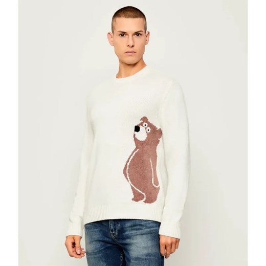 EA7 Sweter | Regular Fit | z dodatkiem wełny i kaszmiru ze sklepu Gomez Fashion Store w kategorii Swetry męskie - zdjęcie 186132690