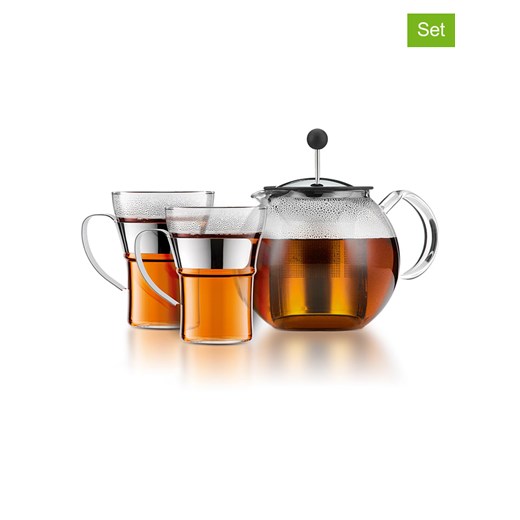 bodum 3-częściowy zestaw &quot;Assam&quot; w kolorze srebrnym ze sklepu Limango Polska w kategorii Dzbanki i zaparzacze - zdjęcie 186133670