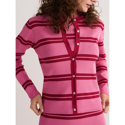 Reserved - Krótki kardigan z wiskozą - wielobarwny ze sklepu Reserved w kategorii Swetry damskie - zdjęcie 186134613