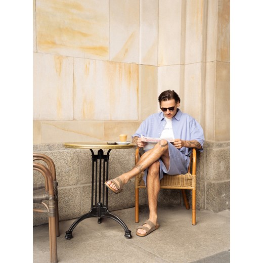 Reserved - Bawełniane szorty comfort - niebieski ze sklepu Reserved w kategorii Spodenki męskie - zdjęcie 186134761