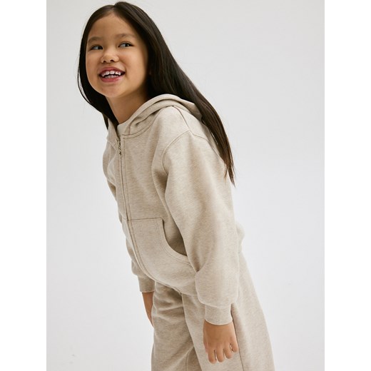 Reserved - Bluza z połyskiem - beżowy Reserved 128 (7-8 lat) okazyjna cena Reserved