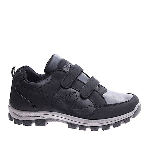 Czarne męskie buty trekkingowe na rzepy /B6-3 16981 T388/ ze sklepu Pantofelek24.pl w kategorii Buty sportowe męskie - zdjęcie 186135843