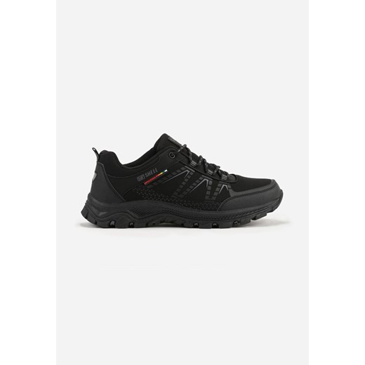 Czarne Buty Sportowe w Trekkingowym Stylu na Tłoczonej Podeszwie Revitte ze sklepu born2be.pl w kategorii Buty sportowe męskie - zdjęcie 186136041