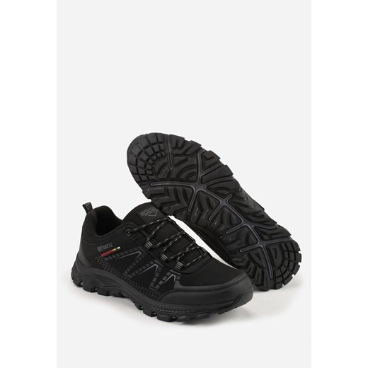 Czarne Buty Sportowe w Trekkingowym Stylu na Tłoczonej Podeszwie Revitte 42 born2be.pl