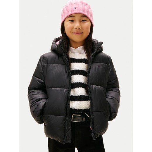 Tommy Hilfiger Kurtka zimowa KG0KG08759 D Czarny Regular Fit ze sklepu MODIVO w kategorii Kurtki dziewczęce - zdjęcie 186136541
