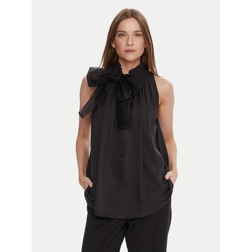 LOLA CASADEMUNT Bluzka LF2515016 Czarny Regular Fit ze sklepu MODIVO w kategorii Bluzki damskie - zdjęcie 186136611