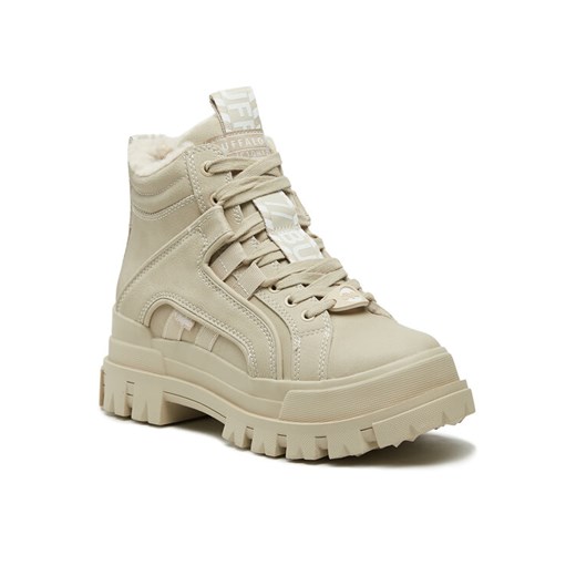 Buffalo Sneakersy Aspha Nc Mid Warm 1622185 Beżowy ze sklepu MODIVO w kategorii Workery damskie - zdjęcie 186136612