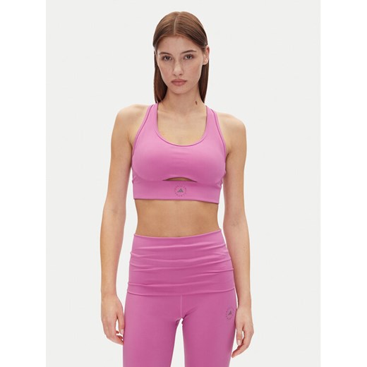 adidas by Stella McCartney Biustonosz sportowy TrueStrength JJ1639 Różowy Slim Fit ze sklepu MODIVO w kategorii Biustonosze - zdjęcie 186136643