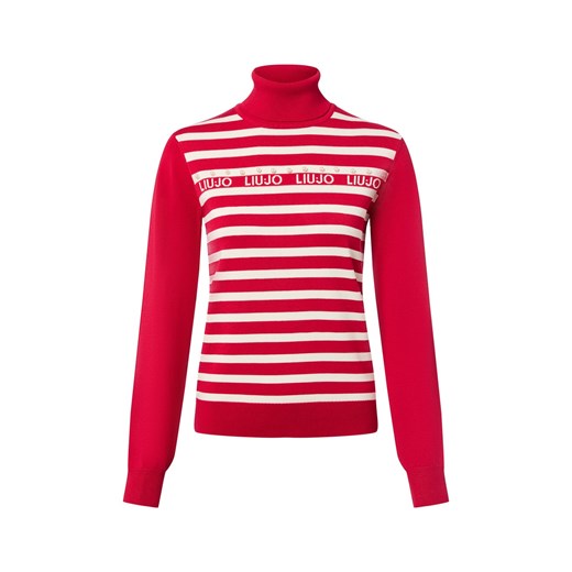 Liu Jo Collection Damski sweter z golfem Kobiety czerwony w paski ze sklepu vangraaf w kategorii Swetry damskie - zdjęcie 186137850