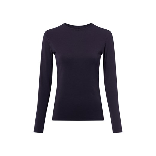 brookshire Damska koszulka z długim rękawem Kobiety Sztuczne włókno granatowy jednolity ze sklepu vangraaf w kategorii Bluzki damskie - zdjęcie 186137870
