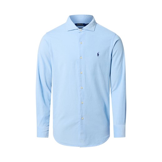 Polo Ralph Lauren Męska koszula sztruksowa Mężczyźni Regular Fit Bawełna jasnoniebieski jednolity ze sklepu vangraaf w kategorii Koszule męskie - zdjęcie 186137873