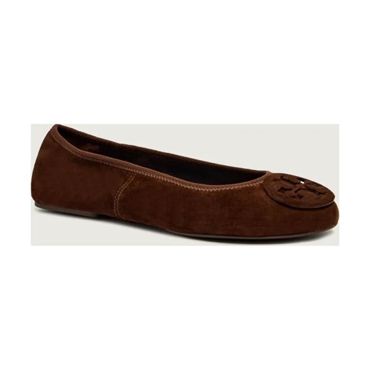TORY BURCH Skórzane baleriny MINNIE TRAVEL ze sklepu Gomez Fashion Store w kategorii Balerinki - zdjęcie 186139364