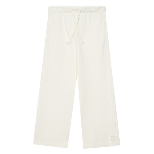 United Colors Of Benetton Spodnie dresowe 3NBMCF06K Écru Relaxed Fit ze sklepu MODIVO w kategorii Spodnie dziewczęce - zdjęcie 186140763