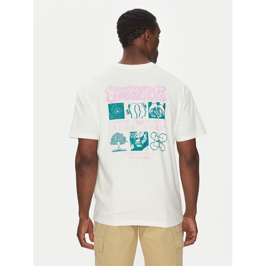 Quiksilver T-Shirt EQYZT08032 Écru Oversize ze sklepu MODIVO w kategorii T-shirty męskie - zdjęcie 186140792