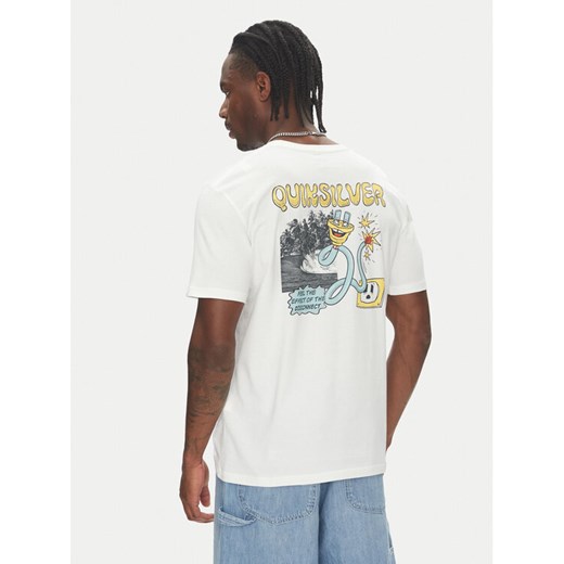 Quiksilver T-Shirt Ev Disconnect Effects EQYZT08049 Biały Regular Fit ze sklepu MODIVO w kategorii T-shirty męskie - zdjęcie 186140862