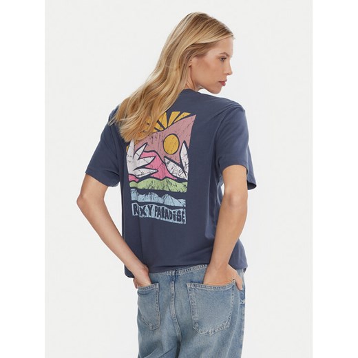 Roxy T-Shirt Hangloose Poster ERJZT06018 Niebieski Regular Fit ze sklepu MODIVO w kategorii Bluzki damskie - zdjęcie 186140881