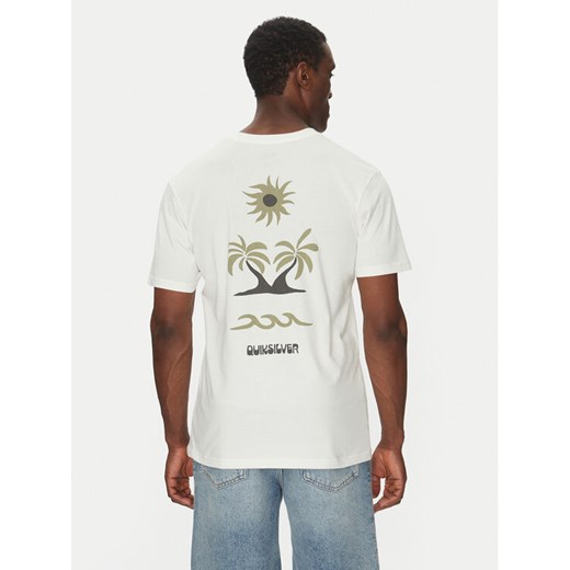 Quiksilver T-Shirt EQYZT08036 Écru Regular Fit ze sklepu MODIVO w kategorii T-shirty męskie - zdjęcie 186140920