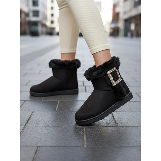 Royalfashion Damskie buty a'la śniegowce z ozdobą Galaes ze sklepu royalfashion.pl w kategorii Śniegowce damskie - zdjęcie 186141711