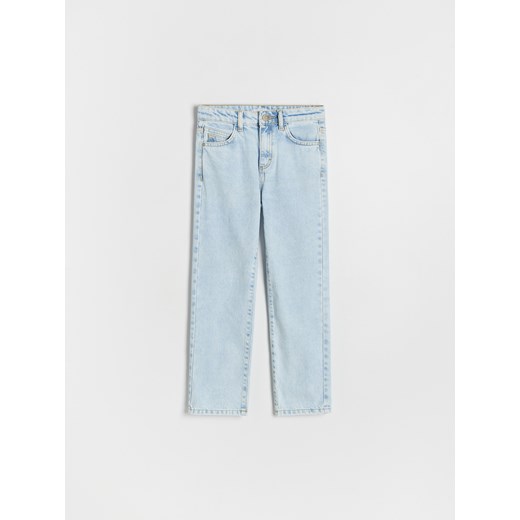 Reserved - Jeansy straight fit - niebieski ze sklepu Reserved w kategorii Spodnie dziewczęce - zdjęcie 186142382