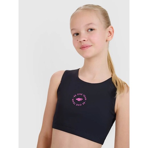 4F Biustonosz sportowy w kolorze czarnym 122/128 promocyjna cena Limango Polska