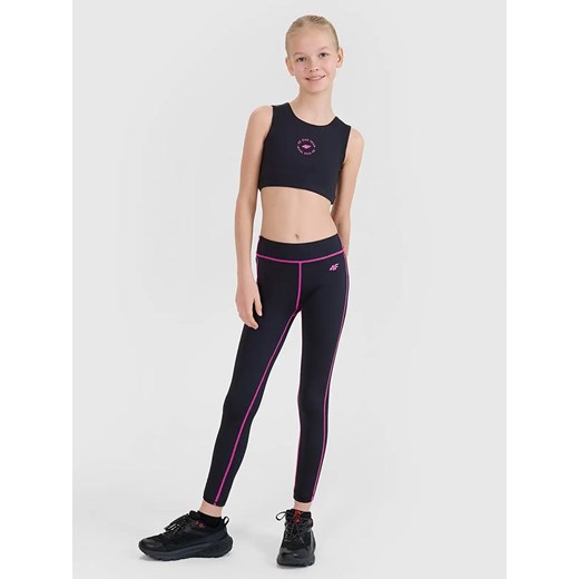 4F Biustonosz sportowy w kolorze czarnym 122/128 okazja Limango Polska