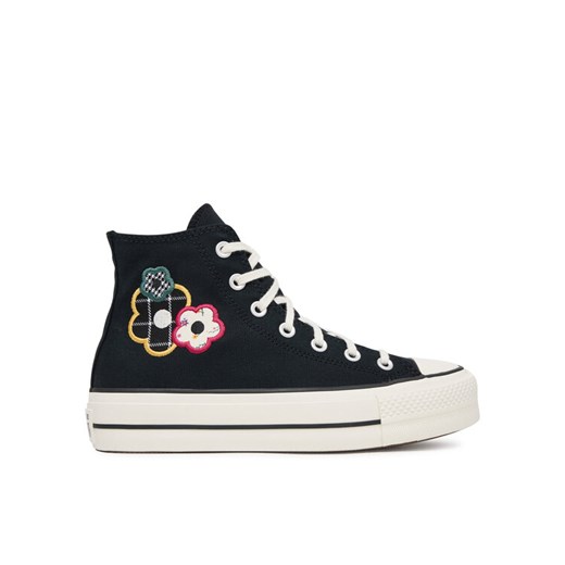 Trampki Converse Chuck Taylor All Star Lift Platform Floral Patchwork A15534C Czarny ze sklepu eobuwie.pl w kategorii Trampki damskie - zdjęcie 186144613